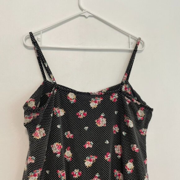 TORRID 3 Plus Size Floral Polka Dot Bustier Cami Black White Polka Dot Tank Top - Picture 13 of 15